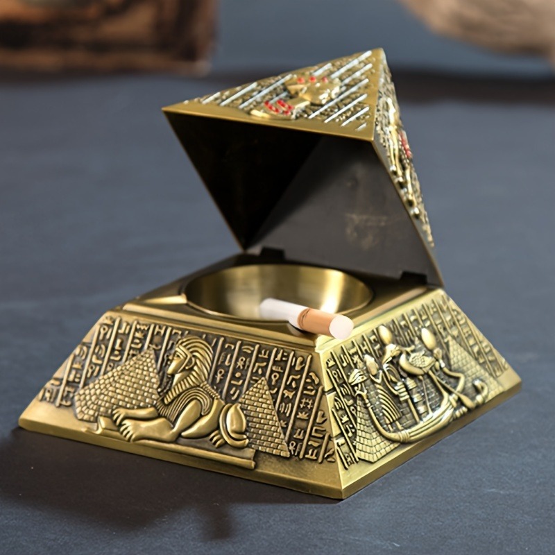 Vintage Collectible Ashtrays - Egyptian Pharaoh Pyramid Ashtray Tabletop Decor