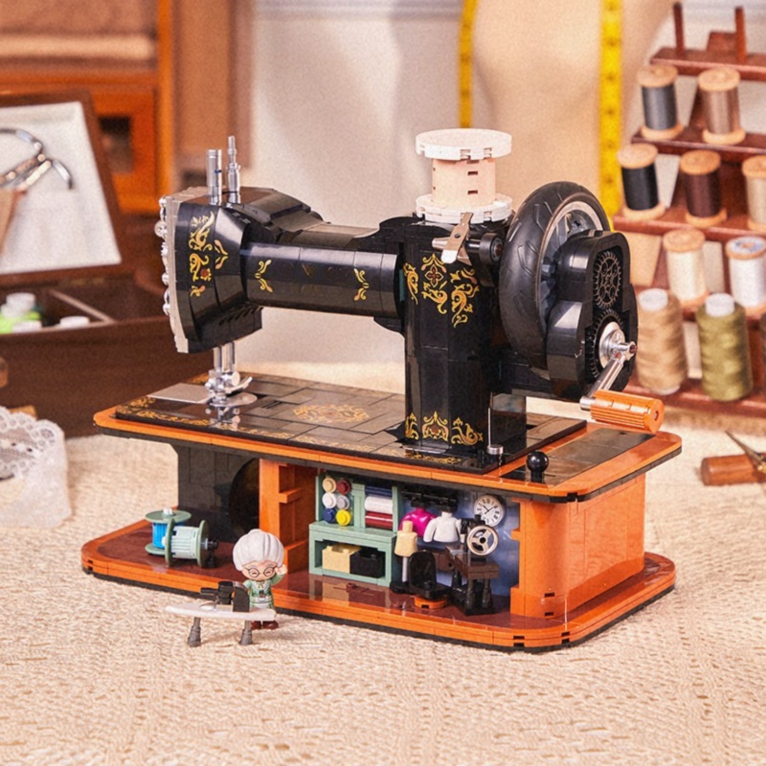 Vintage Collectible Shop - Vintage Hand Crank Sewing Machine Brick