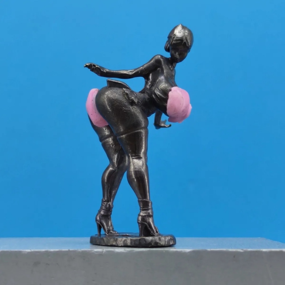 Vintage Collectible Cars - Vintage Oxidized Brass Fashion Female Mini