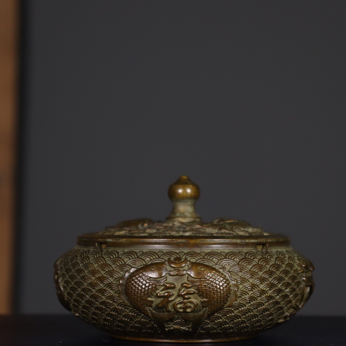 Vintage Collectible Ashtrays - Antique Pure Copper Double Fish Ashtray