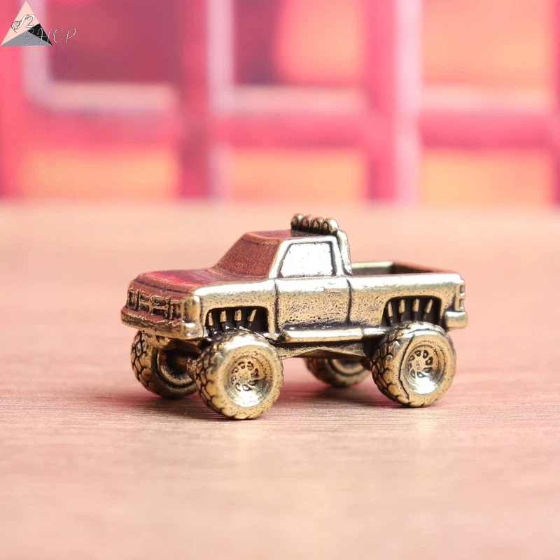 Vintage Collectible Trucks - Vintage Copper Pickup Truck Model Handmade