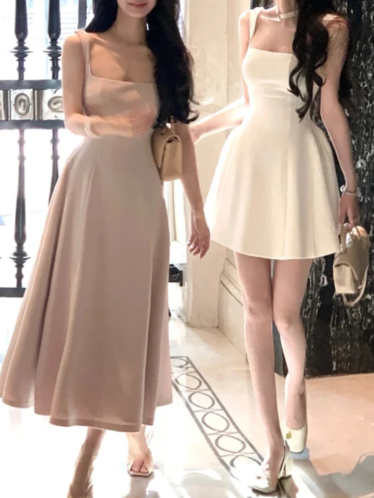 Vintage Collectible Buttons - Korea Fashion Summer Sleeveless Strap Mini