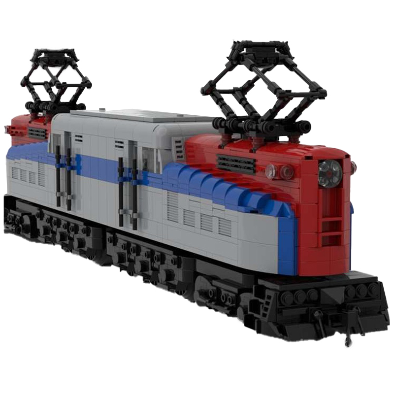 Vintage Collectible Trucks - MOC Classic Streamlined Electric Locomotive Building