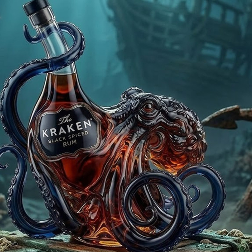 Kraken Octopus Whiskey Decante - Vintage Collectible Glassware recension och pris