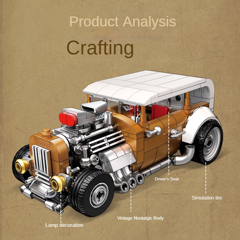 Retro vintage car building blo - Vintage Collectible Cars recension och pris