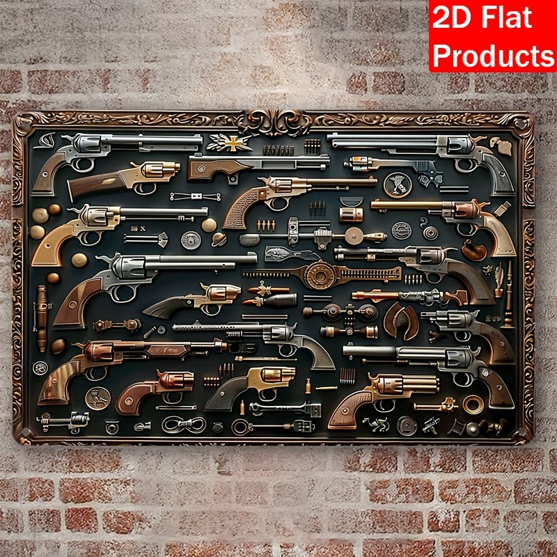 [Metal Decorative Plaque] Vint - Vintage Collectible Guns recension och pris