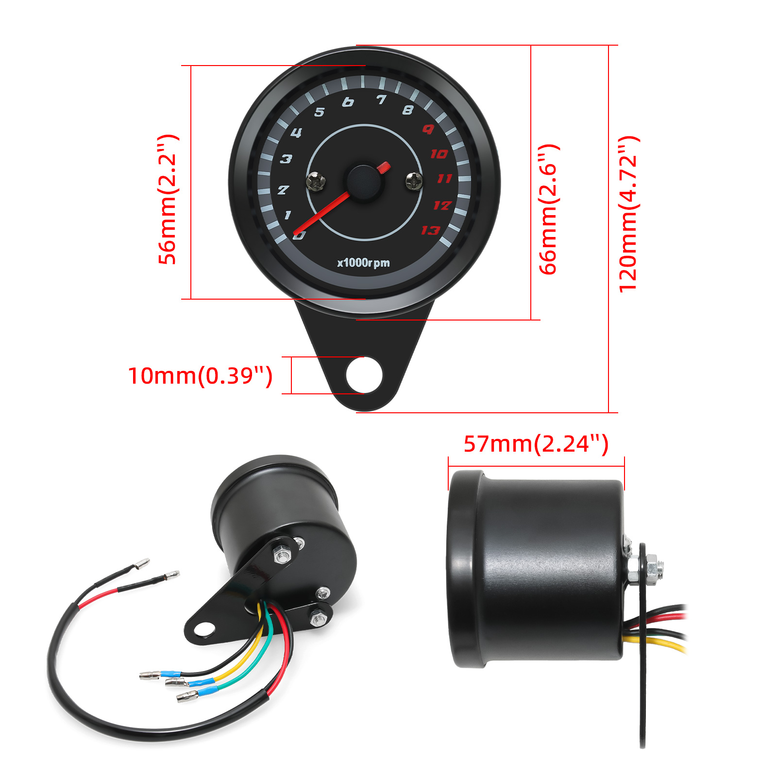 13000 RPM Meter Universal Scoo - Analog Meter Gauge recension och pris