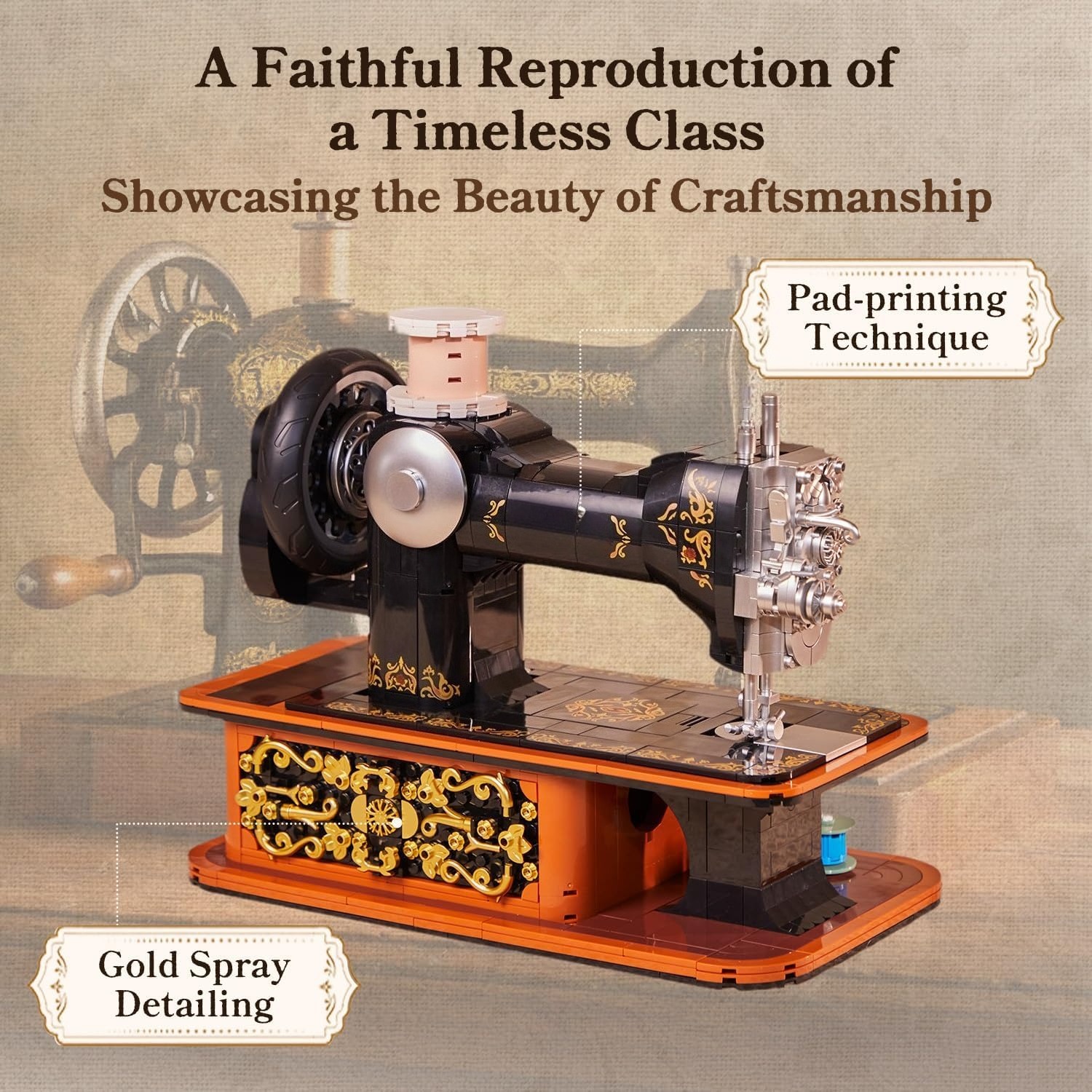 Vintage Hand Crank Sewing Mach - Vintage Collectible Shop recension och pris