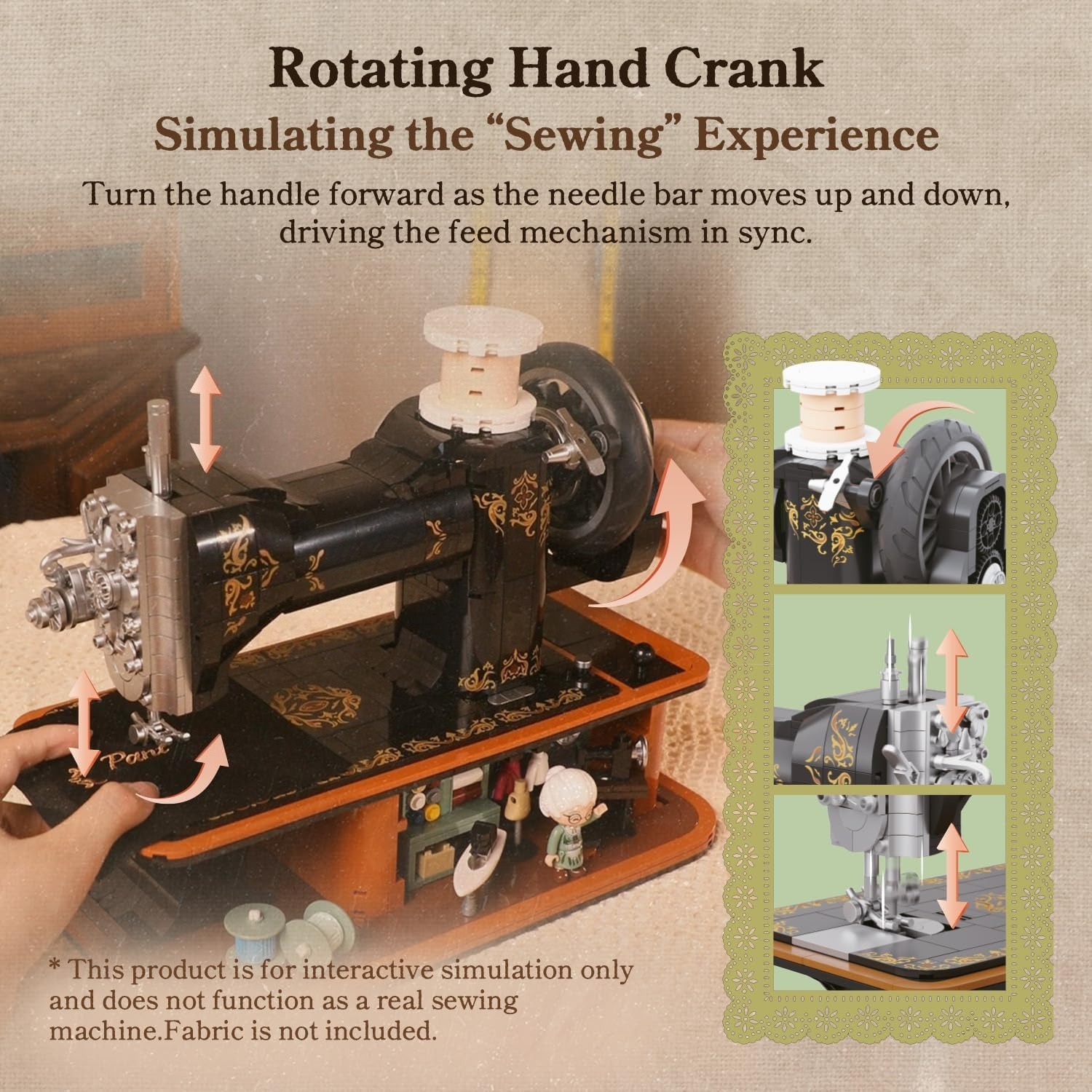 Vintage Hand Crank Sewing Mach - Vintage Collectible Shop recension och pris