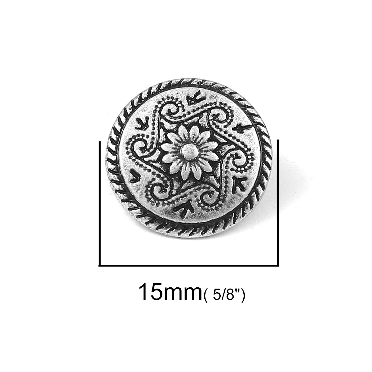 10pcs Vintage Metal Shank Butt - Vintage Collectible Buttons recension och pris