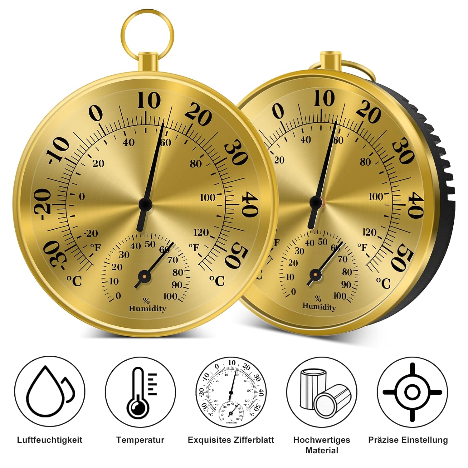 10CM Wall Thermometer Hygromet - Analog Meter Gauge recension och pris