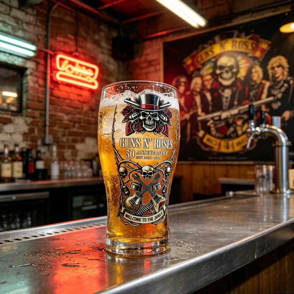 Guns N' Roses Memorial Beer Mu - Vintage Collectible Guns recension och pris