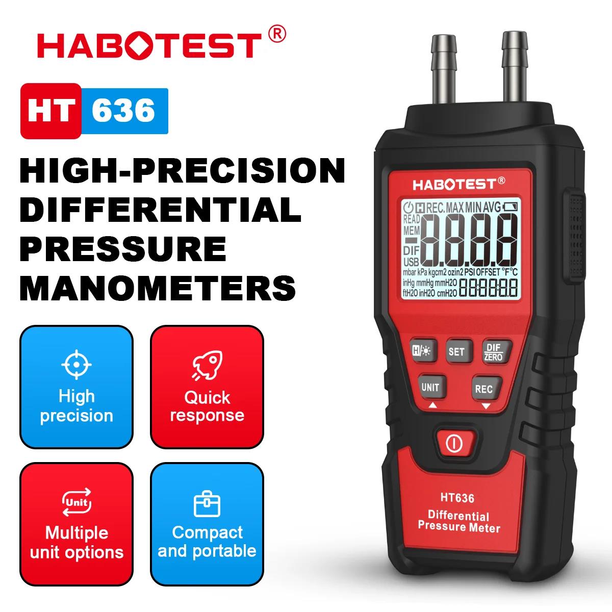HABOTEST HT636 Digital Pressur - Analog Meter Gauge recension och pris
