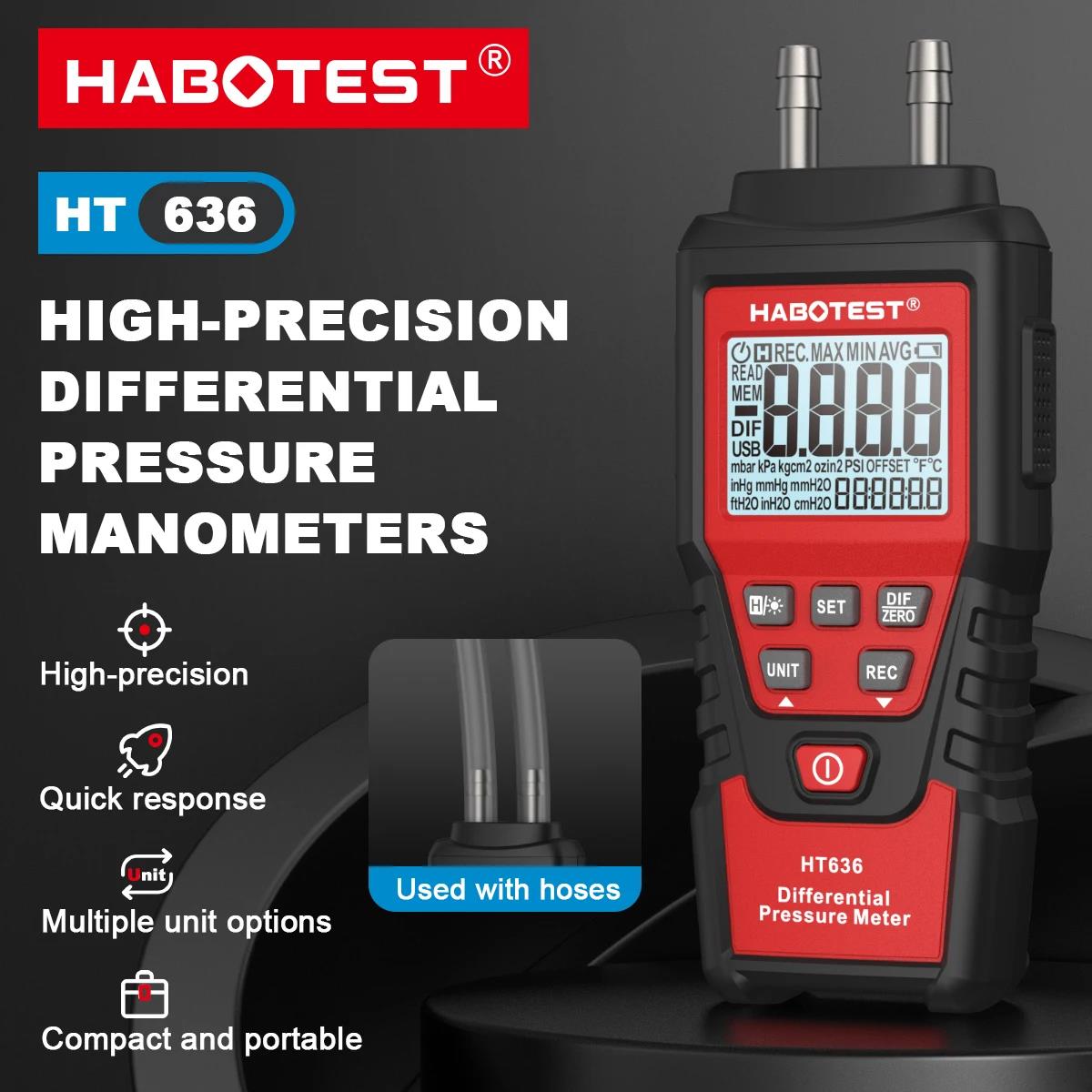 HABOTEST HT636 Digital Pressur - Analog Meter Gauge recension och pris