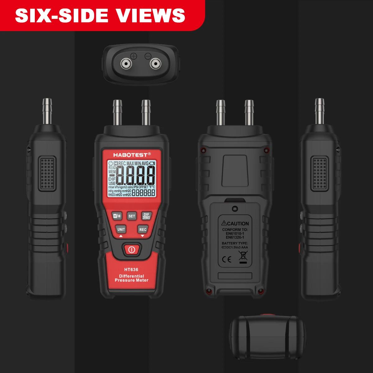HABOTEST HT636 Digital Pressur - Analog Meter Gauge recension och pris