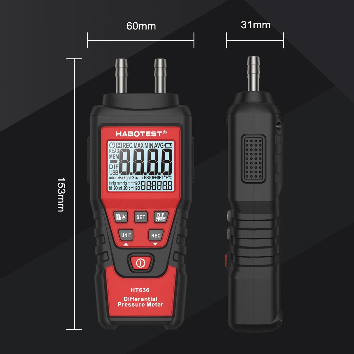HABOTEST HT636 Digital Pressur - Analog Meter Gauge recension och pris