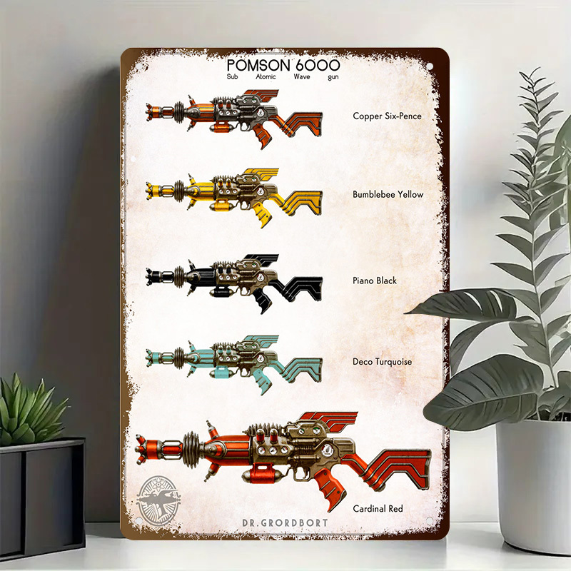 Pomson 6000 Retro Metal Sign - - Vintage Collectible Guns recension och pris