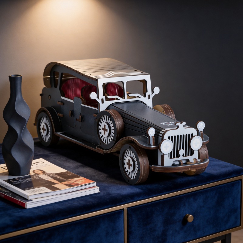 DIY 3D Wooden Vintage Classic  - Vintage Collectible Cars recension och pris