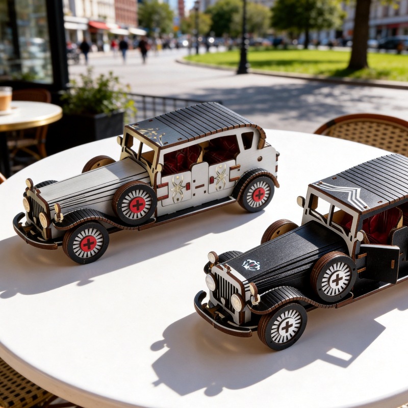 DIY 3D Wooden Vintage Classic  - Vintage Collectible Cars recension och pris