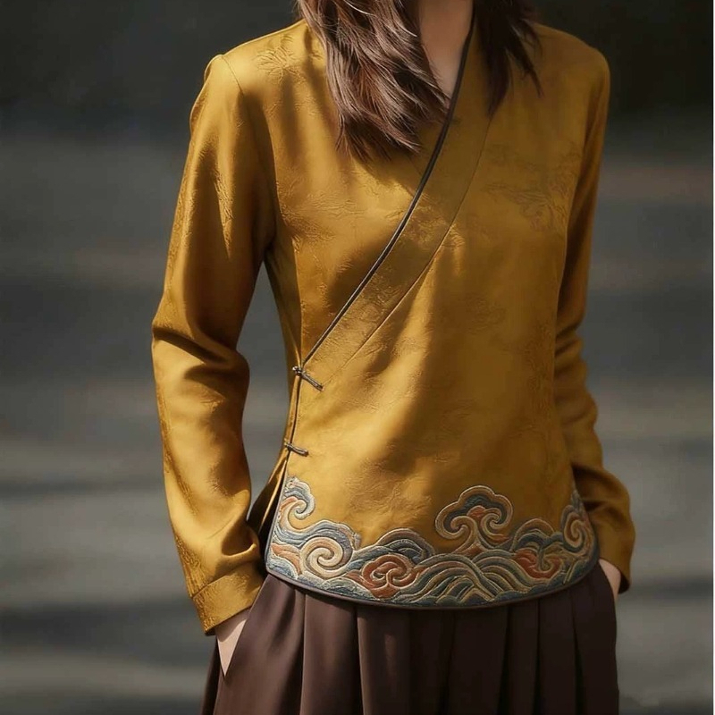 Chinese Style Women's Blouses  - Vintage Collectible Buttons recension och pris