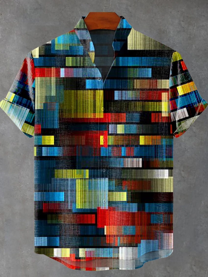 New Men's Short Sleeve Linen S - Vintage Collectible Shop recension och pris