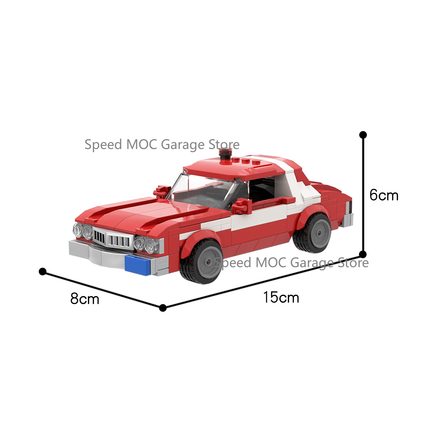 Iconic Classic 1970s Red & Whi - Vintage Collectible Cars recension och pris
