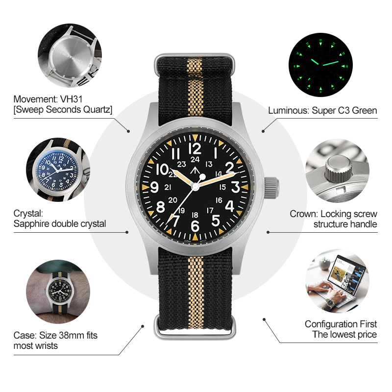 Militado ML05 Vintage Watch VH - Vintage Watch Crystal recension och pris
